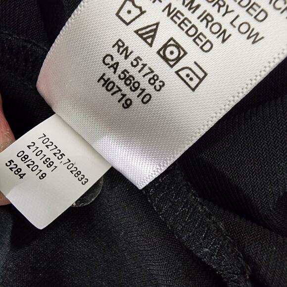 Maurices Womens Shift Dress Solid Lattice Neck Black XXL Mini Relaxed Stretch - Picture 10 of 10